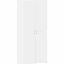 vidaXL - Hoge Schoenenkast met 6 planken 12 paar - Wit - 80x35,5x180 cm