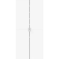 vidaXL - Hoge Schoenenkast met 7 planken en 2 deuren - Wit - 80x39x178 cm