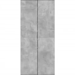 vidaXL - Hoge Schoenenkast met 7 lagen en 2 deuren - Betongrijs - 80x39x178 cm