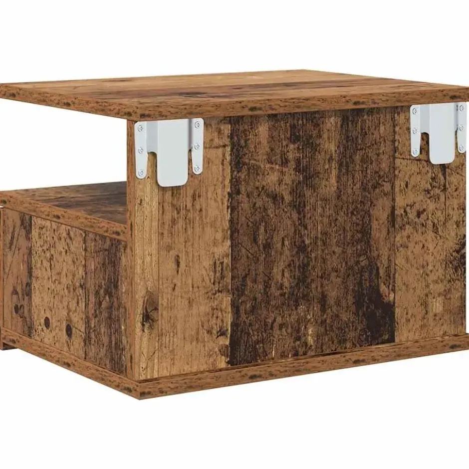 vidaXL - Houten hangende Nachtkastjes met lade - Oud hout - 40x31x27 cm - 2 st