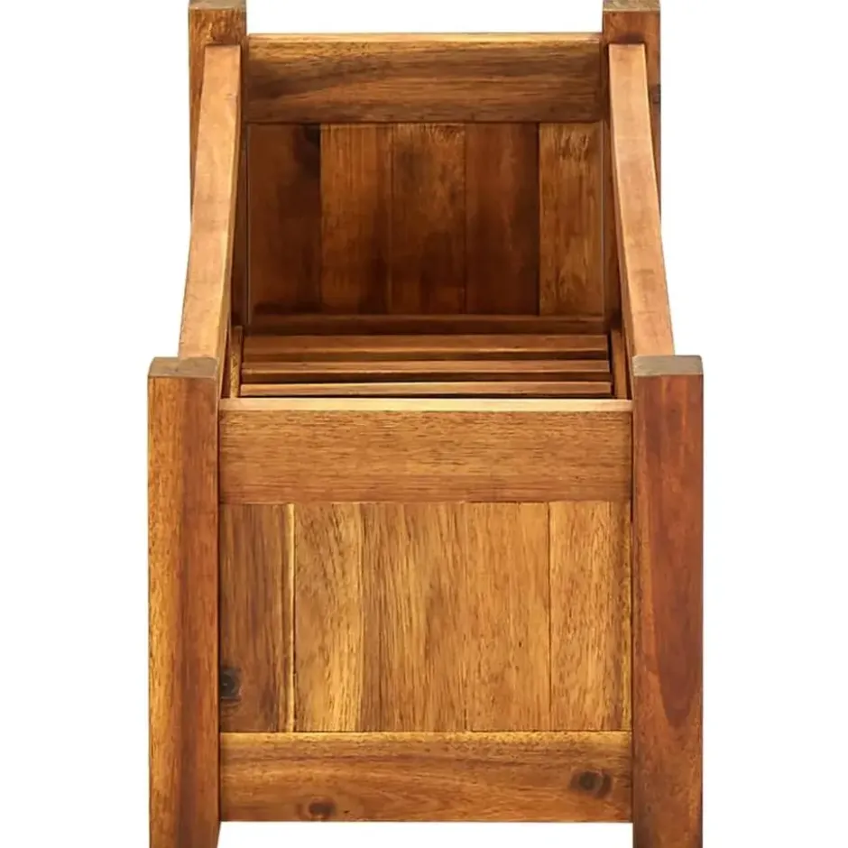 vidaXL - Houten Plantenbak - Bruin - Hout - 76 x 27.6 x 25 cm