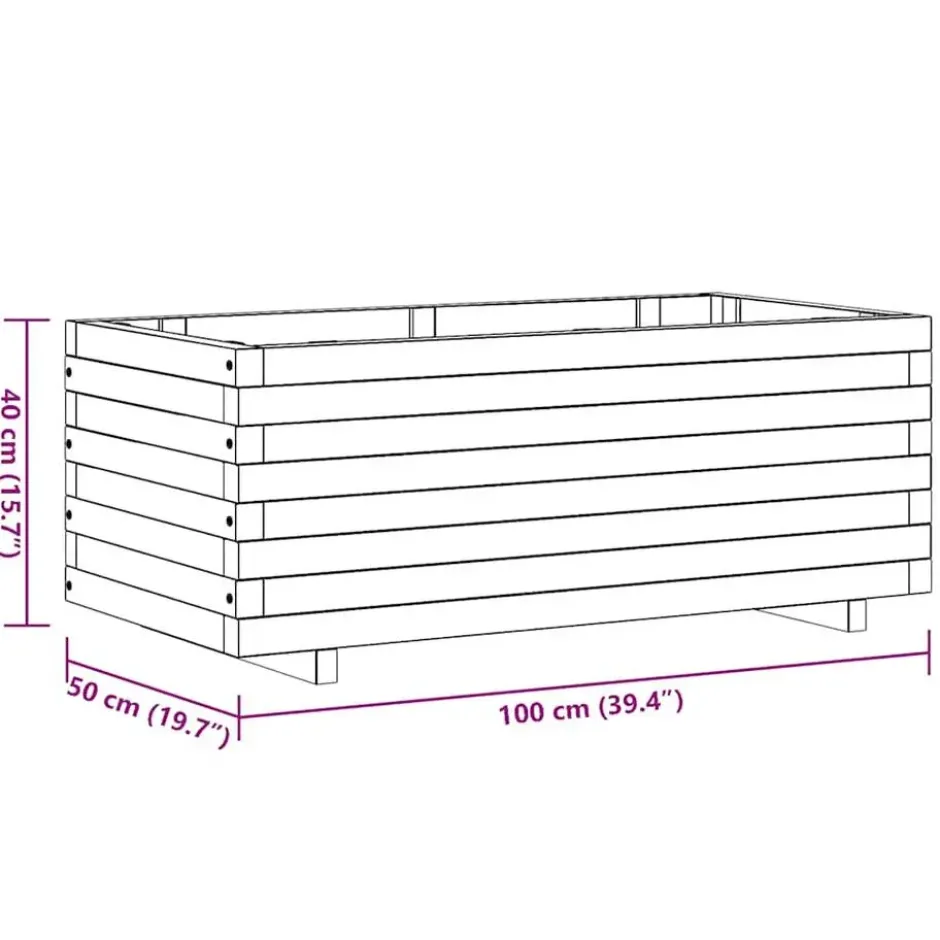vidaXL - Houten Plantenbak - Bruin - Hout