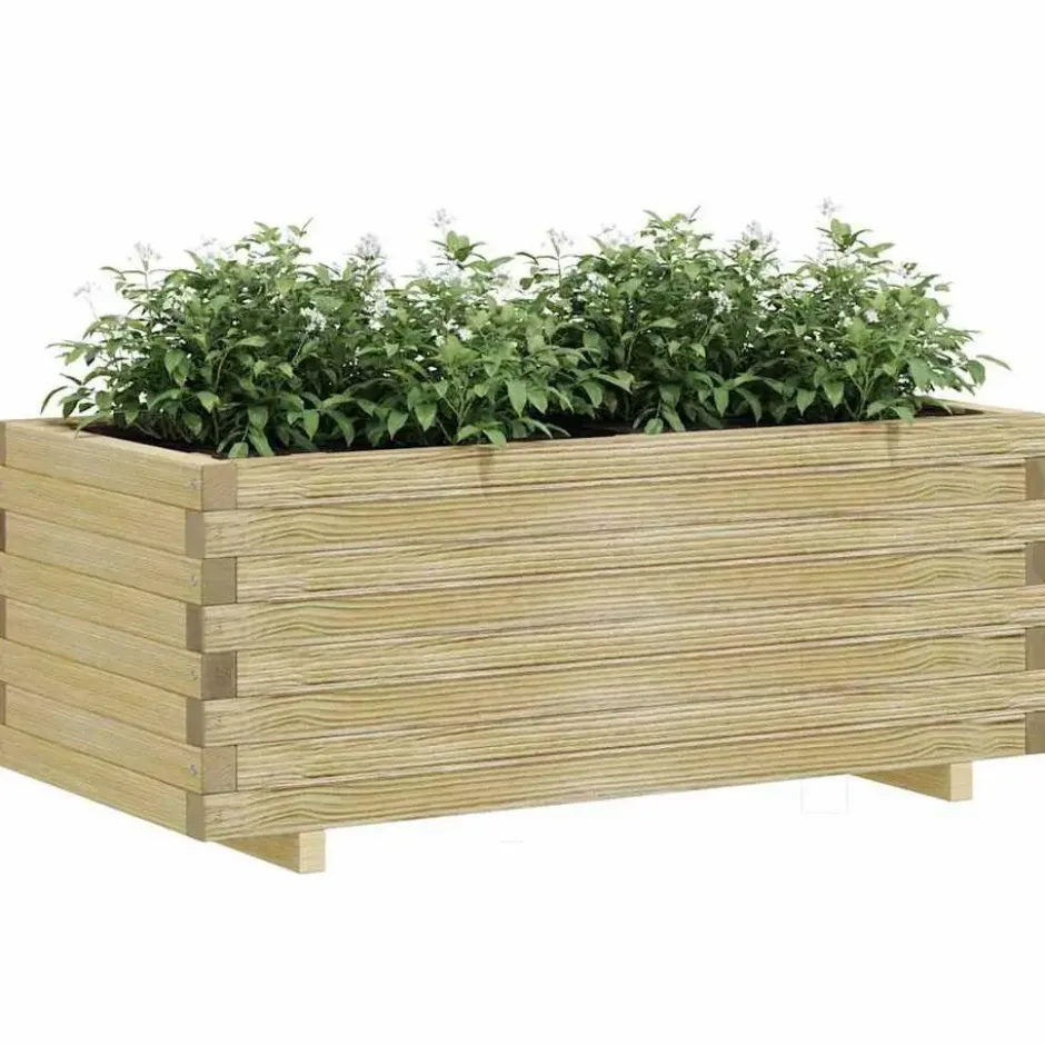 vidaXL - Houten Plantenbak - Bruin - Hout