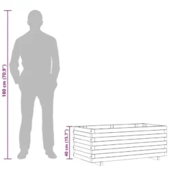 vidaXL - Houten Plantenbak - Bruin - Hout