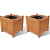 vidaXL - Houten Plantenbak - Bruin - Hout - 2 stuks
