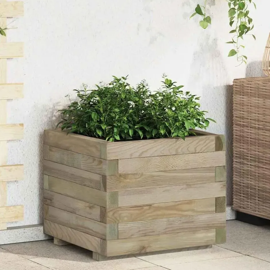 vidaXL - Houten Plantenbak - Bruin - Hout