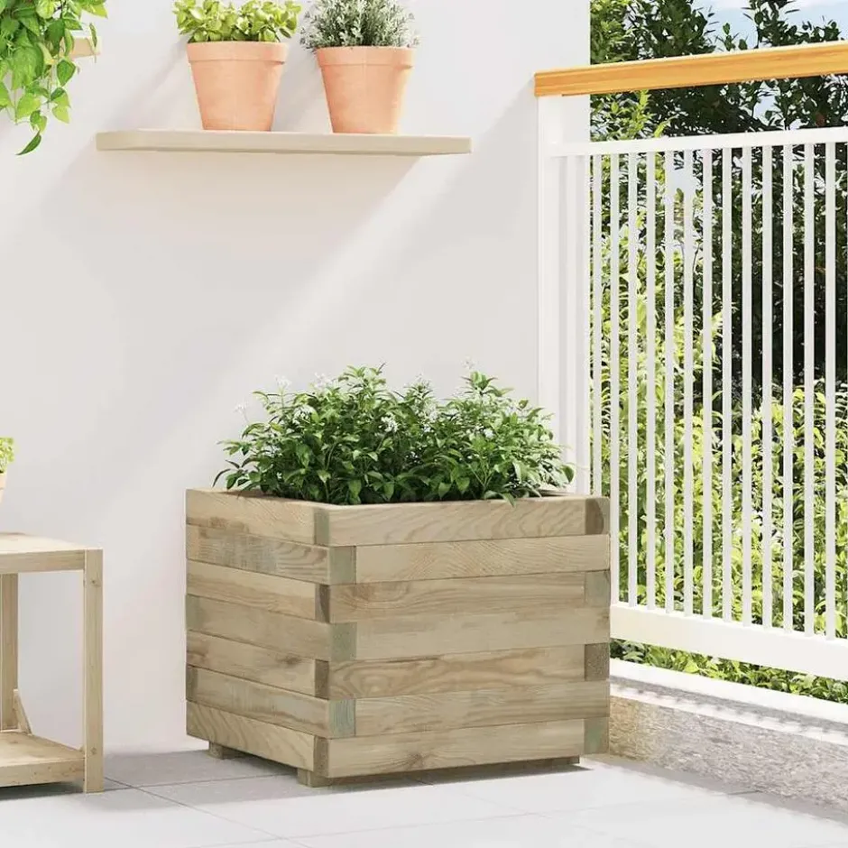 vidaXL - Houten Plantenbak - Bruin - Hout