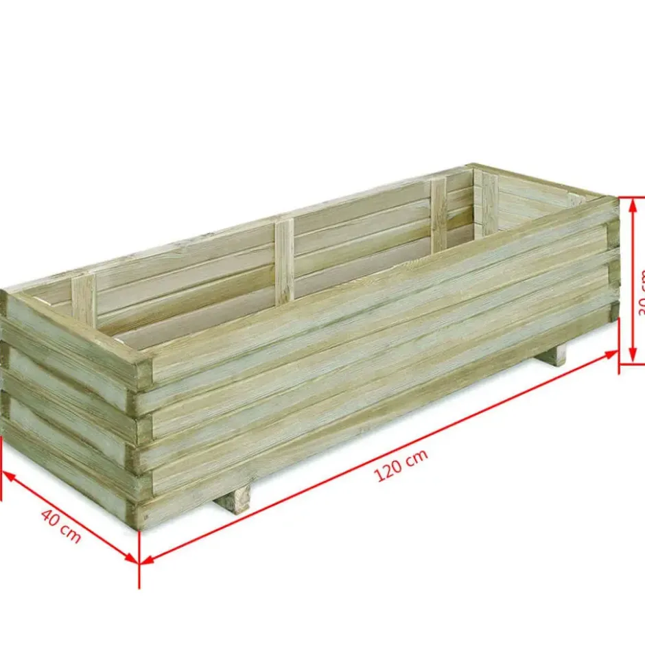 vidaXL - Houten Plantenbak - Bruin - Hout - 120 x 40 x 30 cm