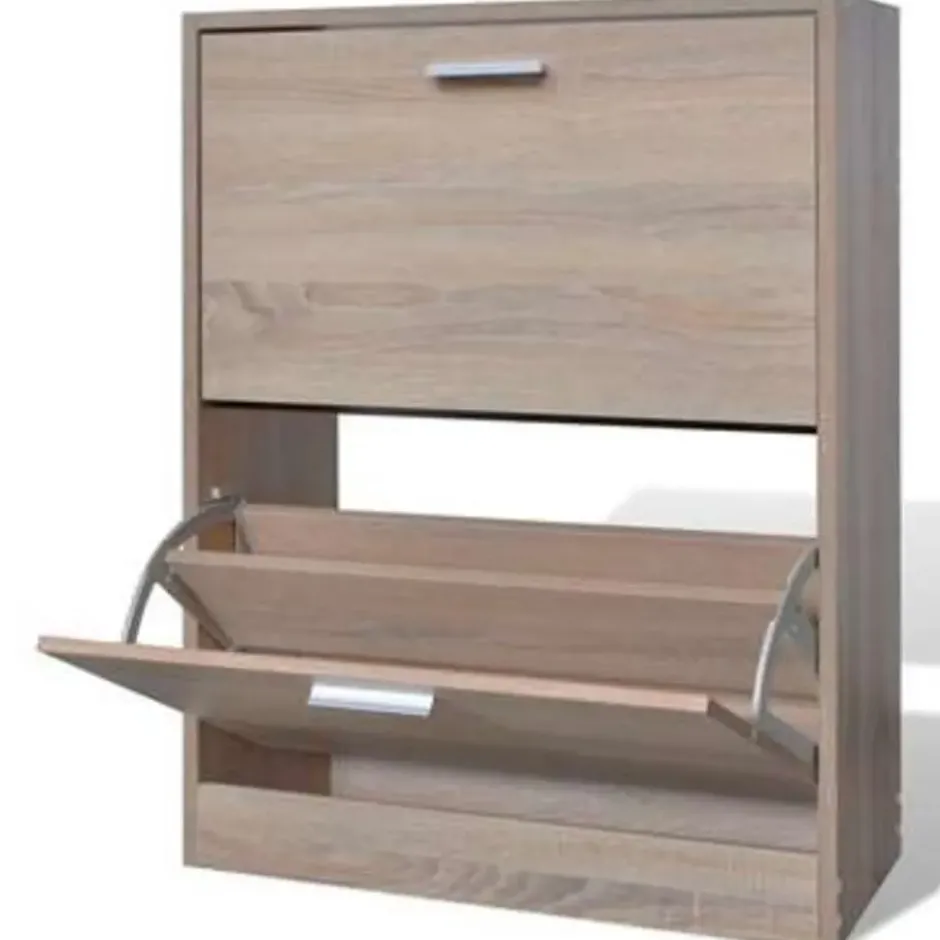 vidaXL - Houten Schoenenkast - Bruin - Hout