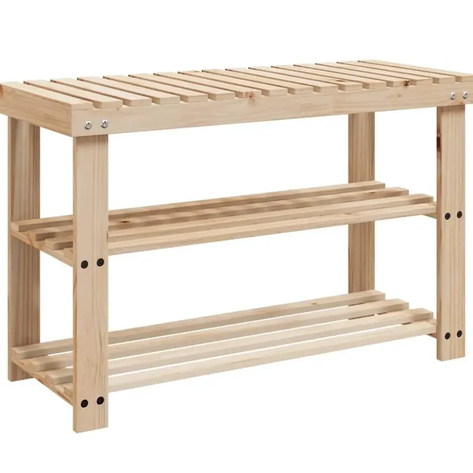 vidaXL - Houten Schoenenkast - Bruin - Hout