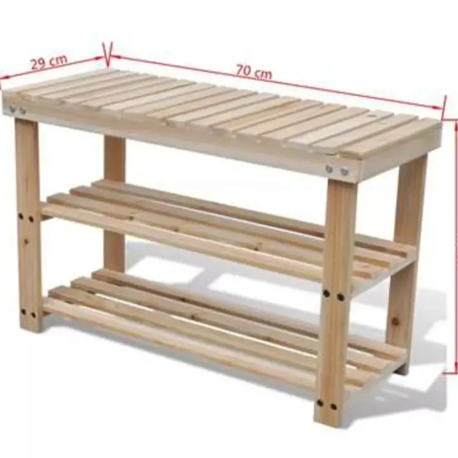 vidaXL - Houten Schoenenkast - Bruin - Hout