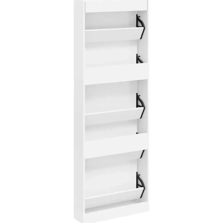 vidaXL - Houten Schoenenkast - Wit - Hout