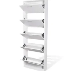 vidaXL - Houten Schoenenkast - Wit - Hout