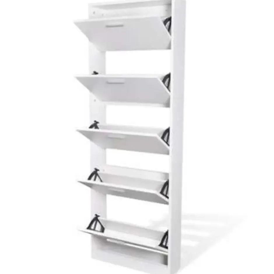vidaXL - Houten Schoenenkast - Wit - Hout