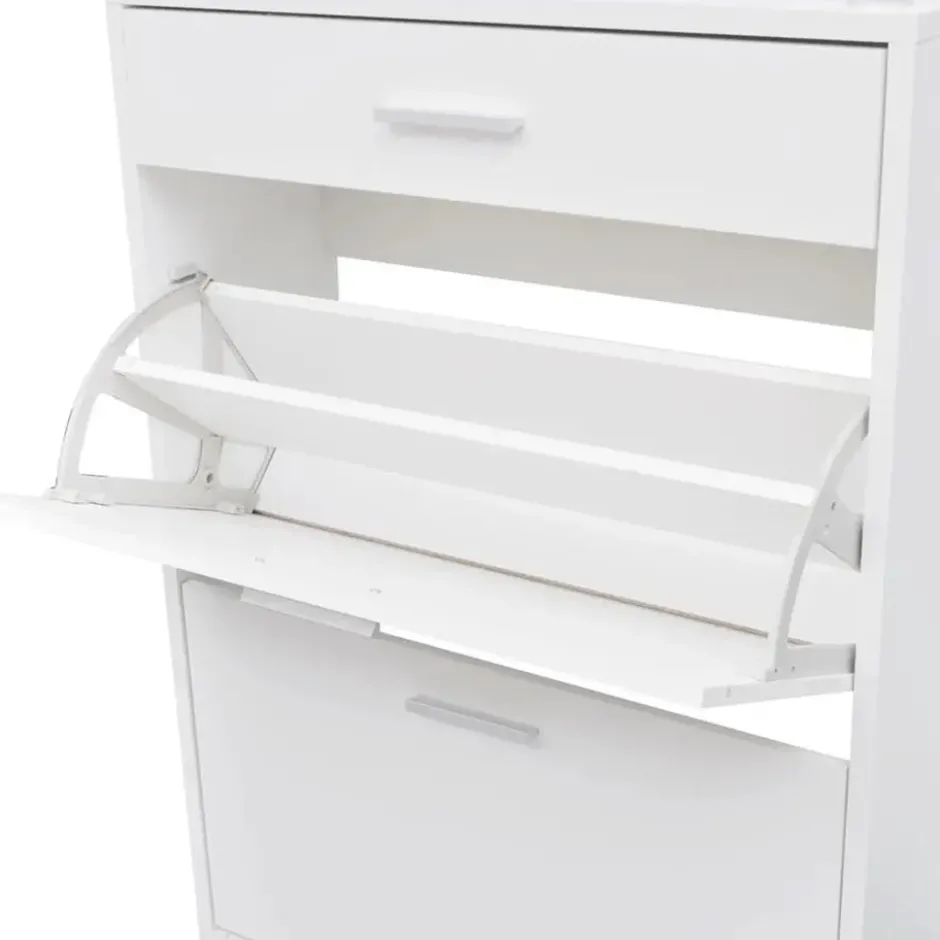 vidaXL - Houten Schoenenkast - Wit - Hout