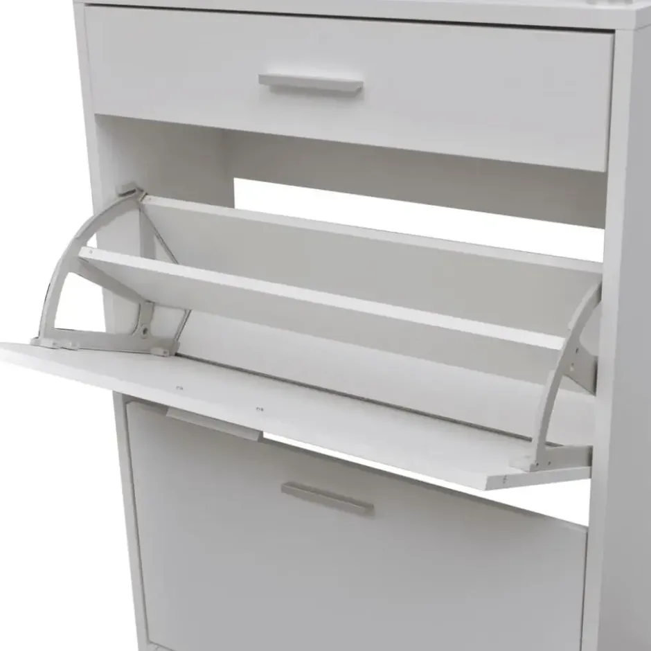 vidaXL - Houten Schoenenkast - Wit - Hout
