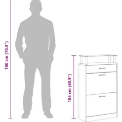 vidaXL - Houten Schoenenkast - Wit - Hout