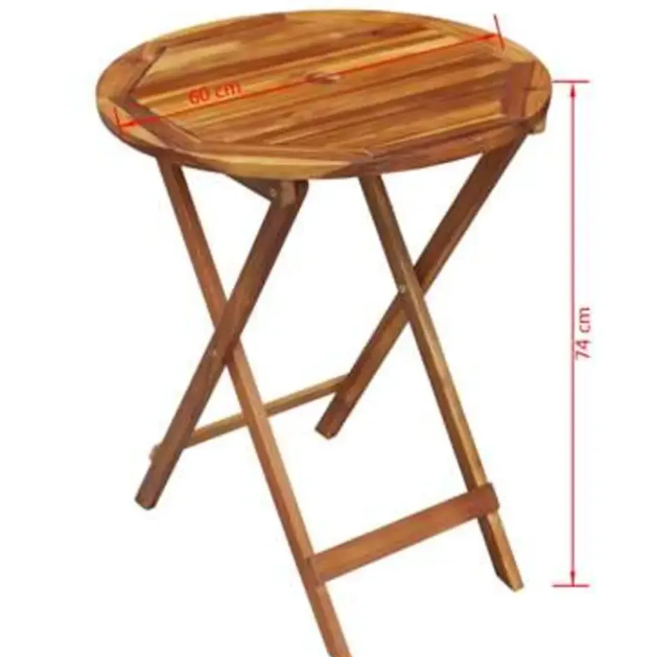 vidaXL - Houten Tuinset - Bruin - Hout - 60 cm
