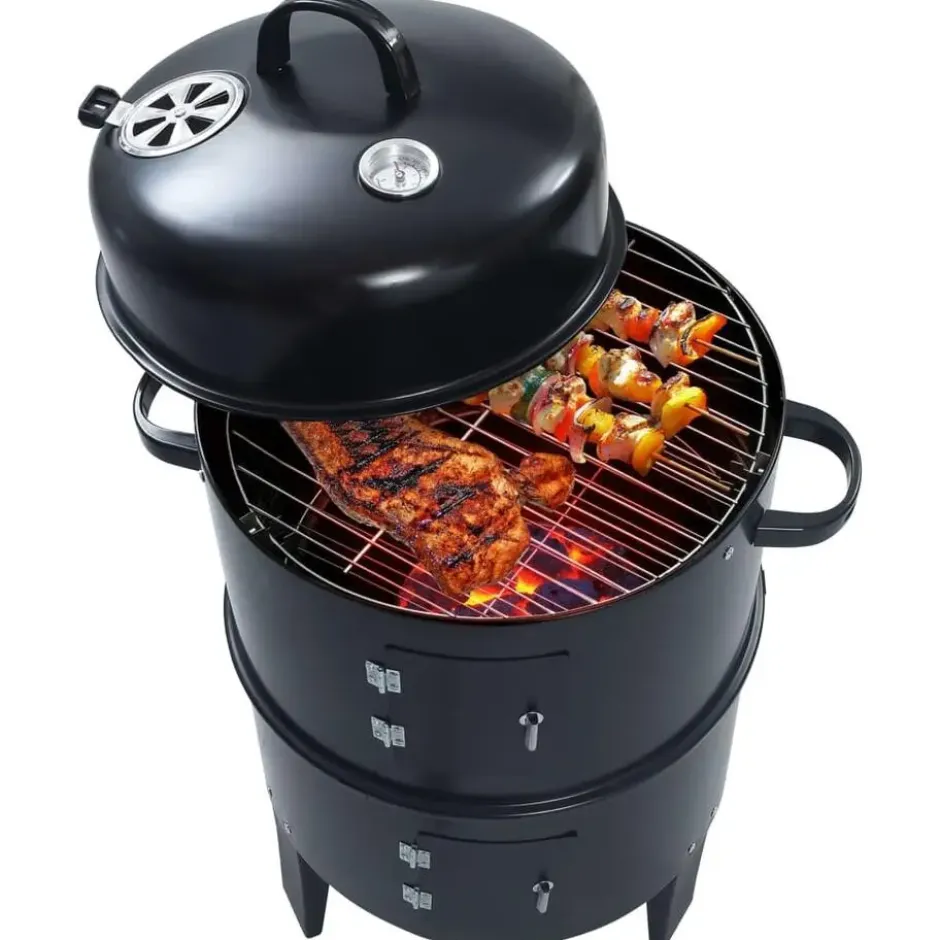 vidaXL - Houtskoolgrill - Zwart - Staal - 40 x 80 cm