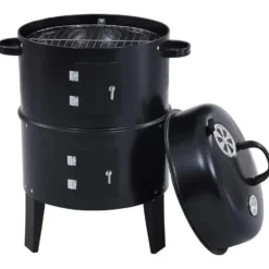 vidaXL - Houtskoolgrill - Zwart - Staal - 40 x 80 cm