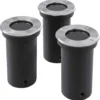 vidaXL - Inbouw Tuinlamp - Zilver - Aluminium - 3 stuks