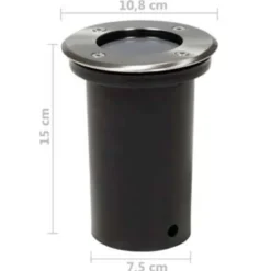 vidaXL - Inbouw Tuinlamp - Zilver - Aluminium - 3 stuks