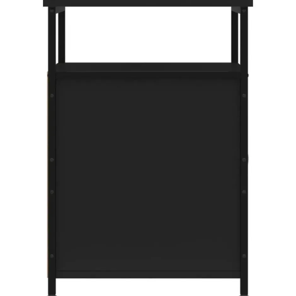 vidaXL - Industrieel Nachtkastjes met deur - Zwart - 40x42x60 cm - Set van 2