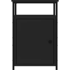 vidaXL - Industrieel Nachtkastjes met deur - Zwart - 40x42x60 cm - Set van 2