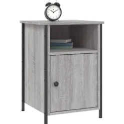 vidaXL - Industrieel Nachtkastjes - Grijs sonoma eiken - 40x42x60 cm - 2 st
