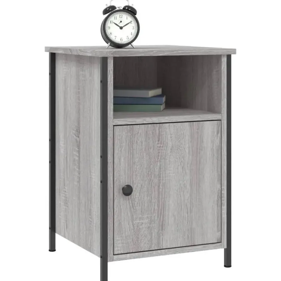 vidaXL - Industrieel Nachtkastjes - Grijs sonoma eiken - 40x42x60 cm - 2 st