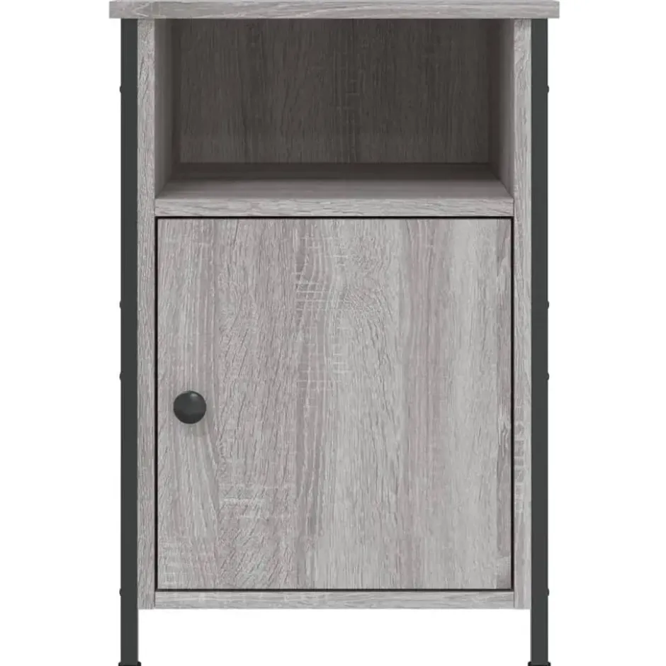 vidaXL - Industrieel Nachtkastjes - Grijs sonoma eiken - 40x42x60 cm - 2 st