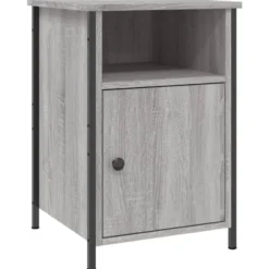 vidaXL - Industrieel Nachtkastjes - Grijs sonoma eiken - 40x42x60 cm - 2 st