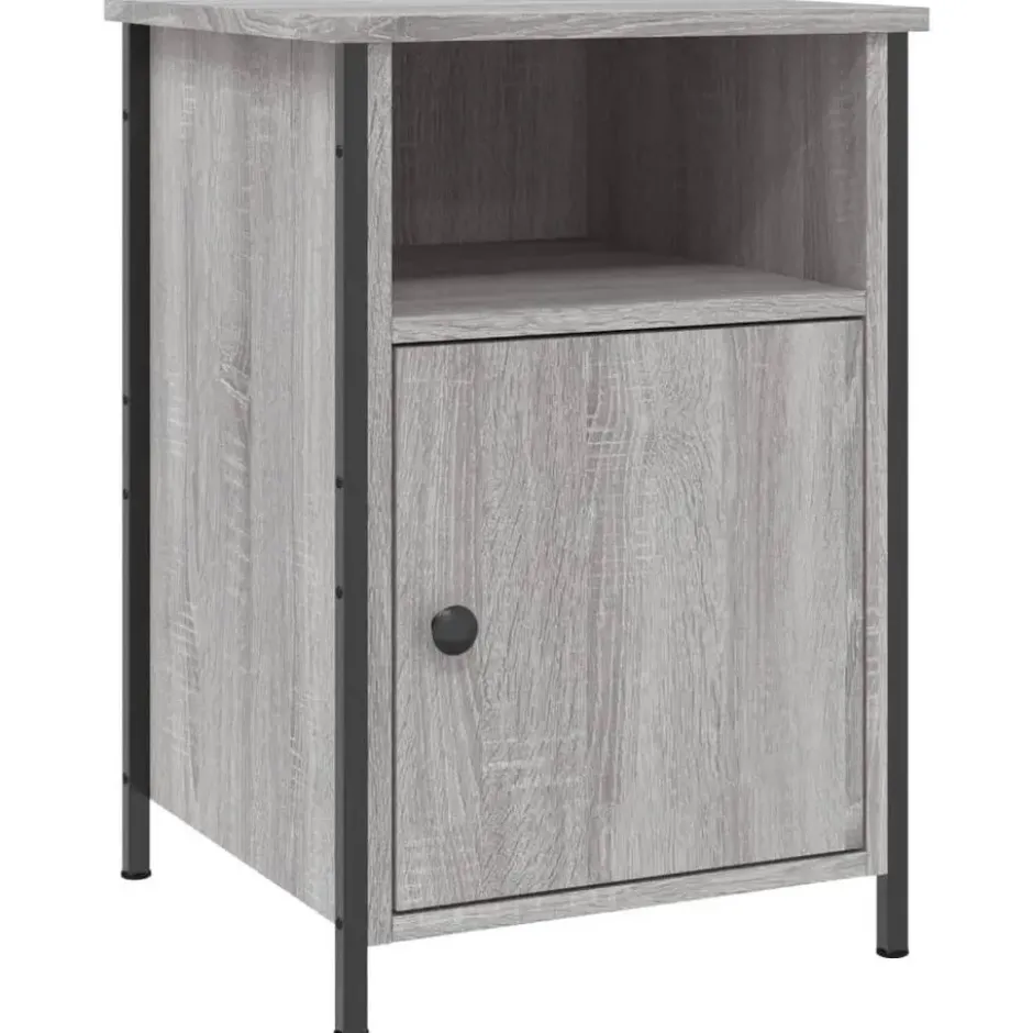 vidaXL - Industrieel Nachtkastjes - Grijs sonoma eiken - 40x42x60 cm - 2 st