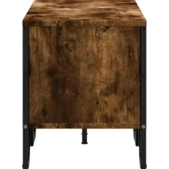 vidaXL - Industrieel TV-meubel met 4 vakken - Gerookt eiken - 122x34x41 cm