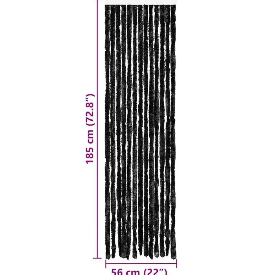 vidaXL - Insectengordijn - Antraciet - Polypropyleen