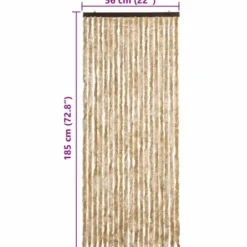 vidaXL - Insectengordijn - Beige - Polypropyleen - 56 x 185 cm