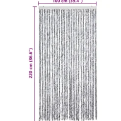 vidaXL - Insectengordijn - Multikleur - Polypropyleen - 100 x 220 cm