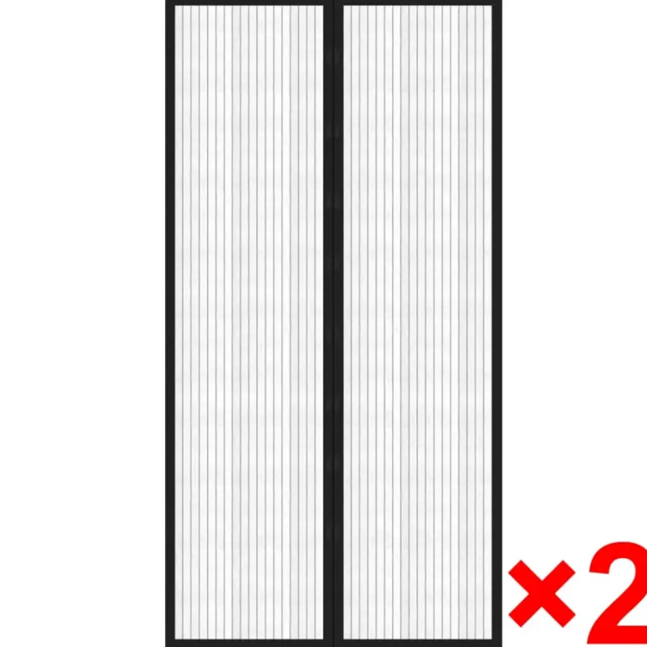 vidaXL - Insectengordijn - Zwart - Polyester - 210 x 100 cm