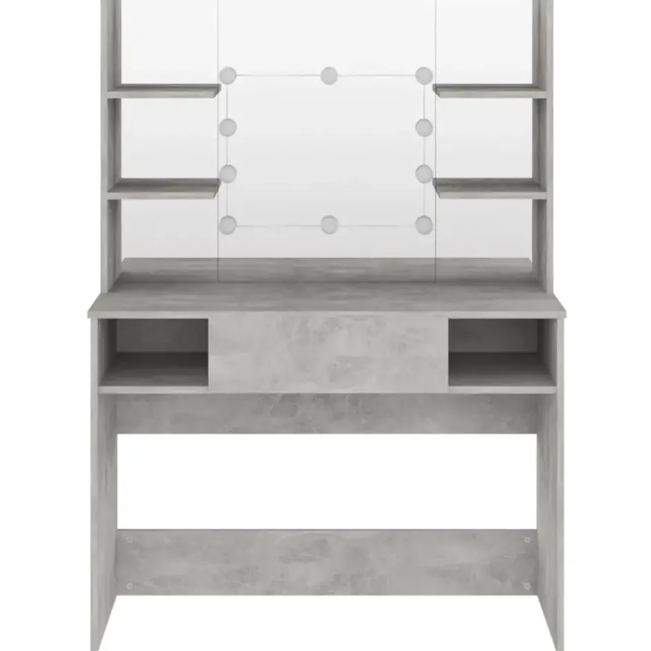 vidaXL - Kaptafel - Grijs - MDF