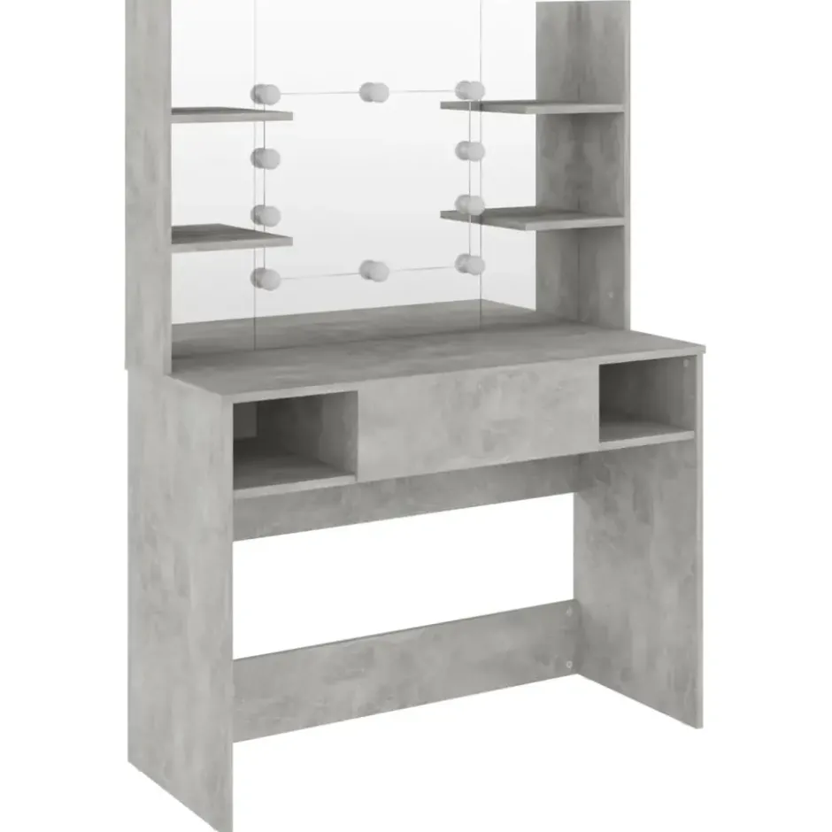 vidaXL - Kaptafel - Grijs - MDF