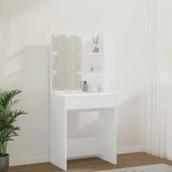 vidaXL - Kaptafel - Wit - Bewerkt hout