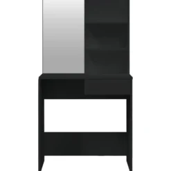 vidaXL - Kaptafel - Zwart - Bewerkt hout