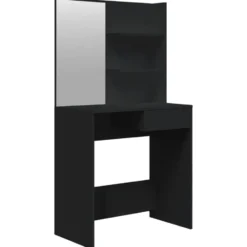 vidaXL - Kaptafel - Zwart - Bewerkt hout