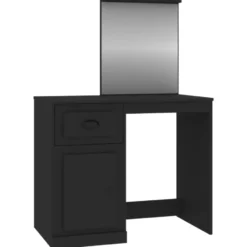 vidaXL - Kaptafel - Zwart - Bewerkt hout