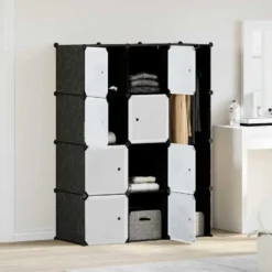 vidaXL - Kast - Zwart - Kunststof