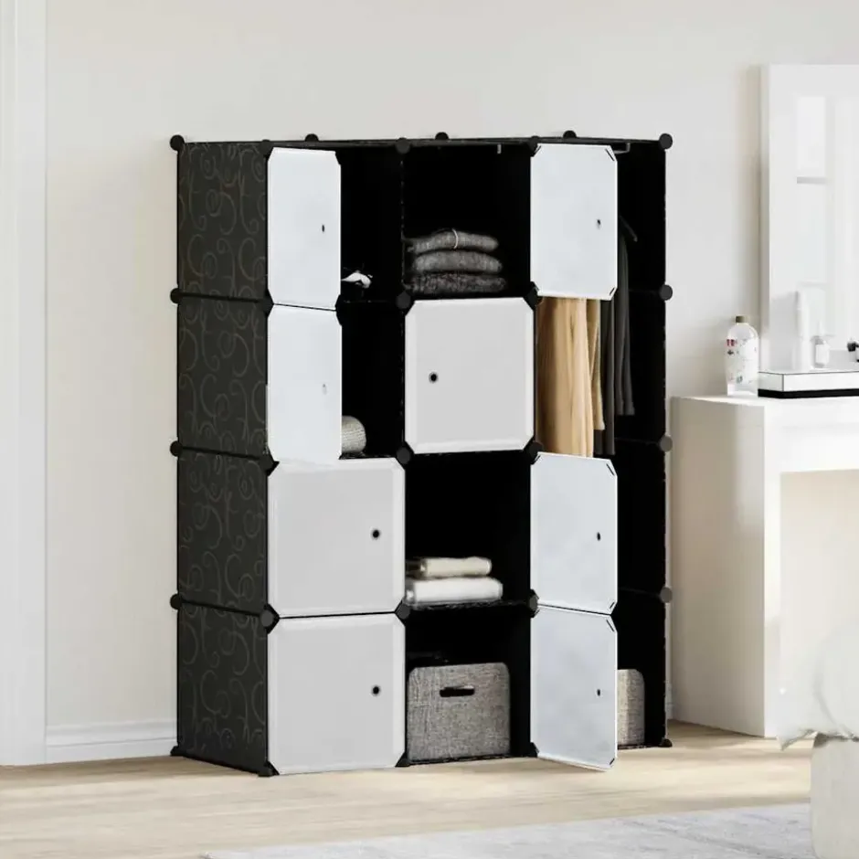 vidaXL - Kast - Zwart - Kunststof