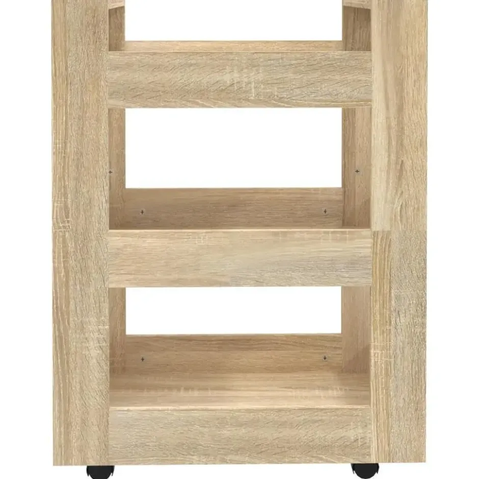 vidaXL - Keukentrolley - Bruin - Bewerkt hout