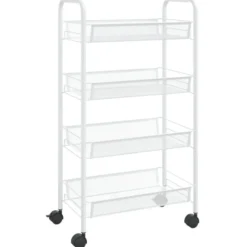 vidaXL - Keukentrolley - Wit - IJzer - 46 x 26 x 85 cm