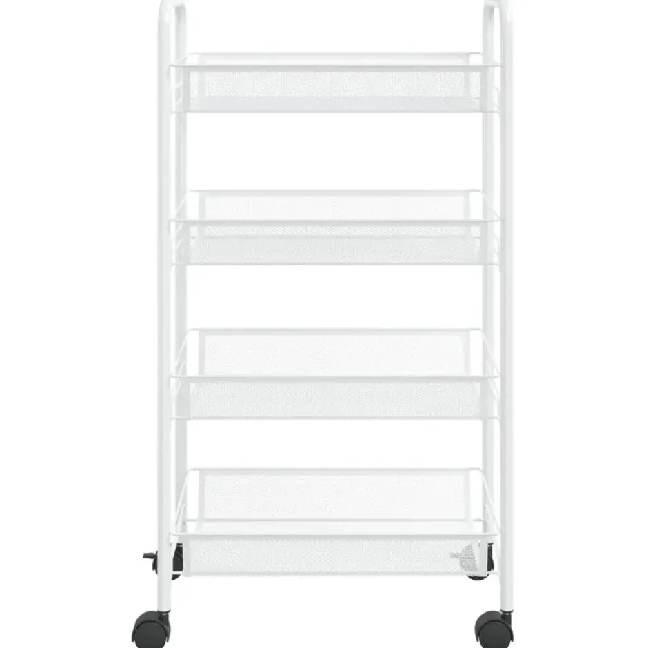vidaXL - Keukentrolley - Wit - IJzer - 46 x 26 x 85 cm