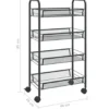 vidaXL - Keukentrolley - Zwart - IJzer - 46 x 26 x 85 cm